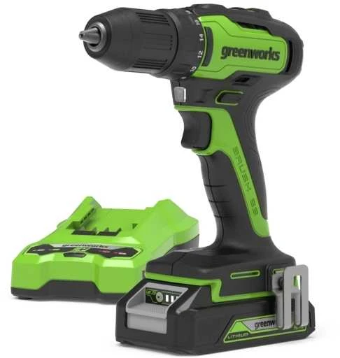 Suktuvas-gręžtuvas Greenworks GD24DD35K2; 24 V; 1x2,0 Ah akum.