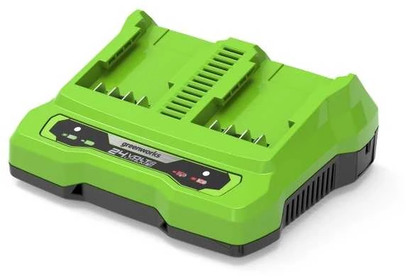 Greenworks G24X2UC4 24V+24V dviejų lizdų įkroviklis 4Ah