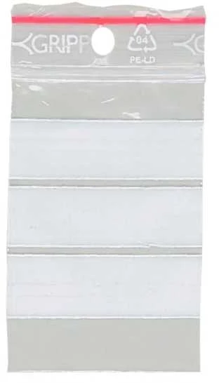 Grippie Green Užsegamas maišelis 40x60mm T-66 su rašymo laukeliu 1000 vnt./pak. - (1000 vnt.)