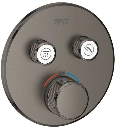 Grohe Smart Control dušo termostatas su 2 išėjimais, šepečiuotas kietasis grafitas