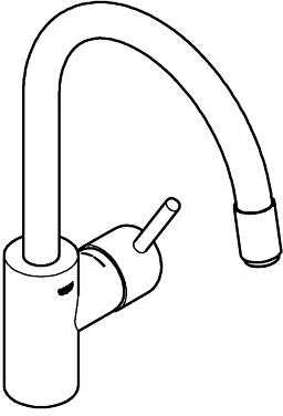 Virtuvės maišytuvas Grohe Concetto OHM 32663003