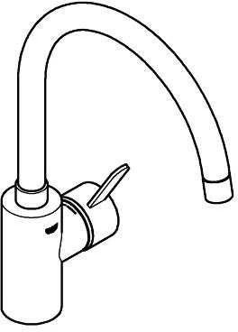 Grohe Eurosmart Cosmo virtuvinis maišytuvas, chromas