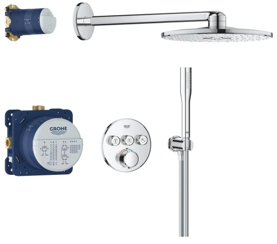Potinkinė dušo sistema su potinkine dalimi GROHE Precision SmartControl su Vitalio SmartActive 310, chromo spalva
