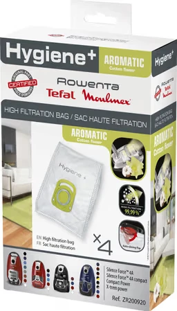Rowenta Group Seb HIGIENINIAI DULKIŲ SIURBLIO MAIŠELIAI (AROMATIŠKOS MEDVILNĖS ŽIEDŲ)
