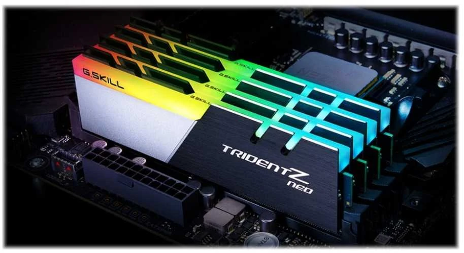 RAM G.Skill DIMM 32 GB 3200 (2x 16 GB) Dual-Kit (juodas/wei. F4-3200C16D-32GTZN. Trident Z Neo. INTEL XMP)