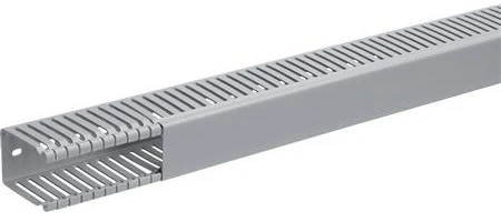 Hager Polo BA64002507030B tehaselito šukuotas kanalas BA6 25x40mm PVC pilkas BA64002507030B /2m/