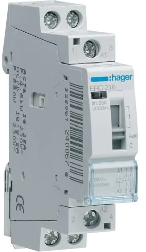 Hager montavimo relė 16A 2NC 0R 230V AC ERC216