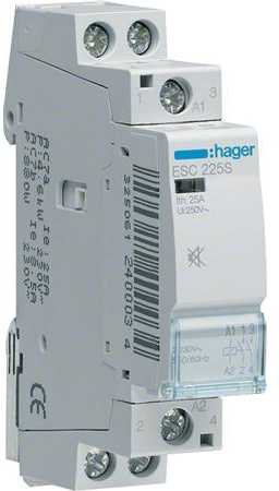 „Hager“ tylus modulinis kontaktorius 25A 2NC 0R 230V AC (ESC225S)