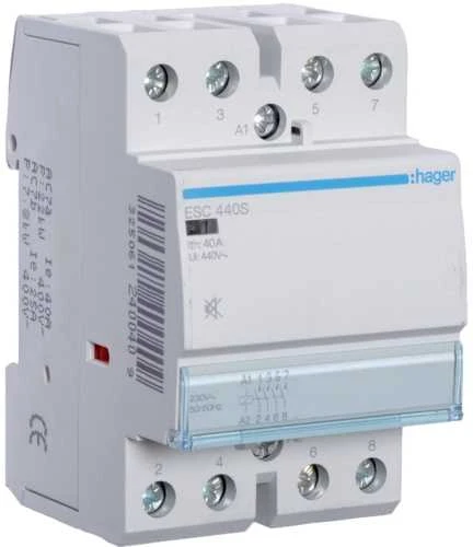 Hager Silent Modular Stitch 40A 4Z 230V AC (ESC440S)
