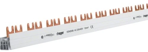 Hager šyna 2P 63A 10mm2 kastuvas 1+N (KDN263A)
