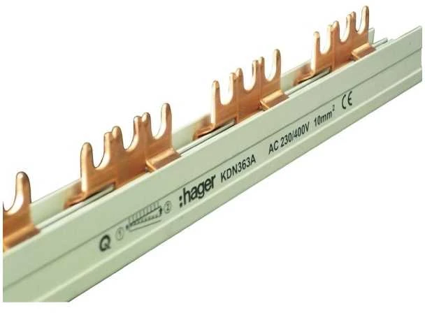 Izoliuota sujungimo šyna Hager KDN363A (3P, 12 mod., 10mm)