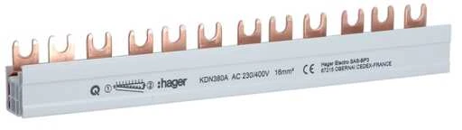 Izoliuota sujungimo šyna Hager KDN380A (3P, 12 mod., 16mm)