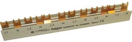 Hager ŠILDYMO BĖGNELIS MATOMAS 2P 16MM2, DĖL RCC.2P 12M