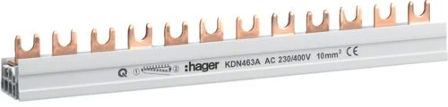 Hager 4P 63A 10mm2 šakinė šyna (KDN463A)