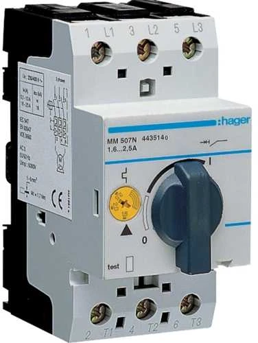 Wexe Hager Variklis 3P 0,75kW 1,6-2,5A (MM507N)