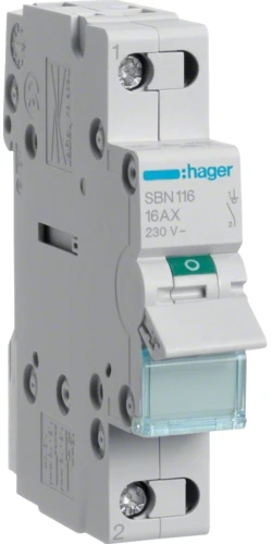 Hager Modulinis jungiklis 16A 1P - SBN116
