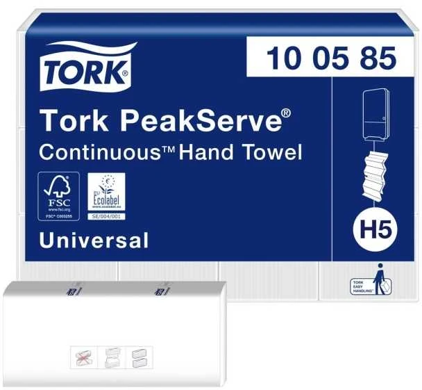 Tork Tork PeakServe Continuous - Popieriaus rankšluostis didelio intensyvumo vietose, H5 - Baltieji