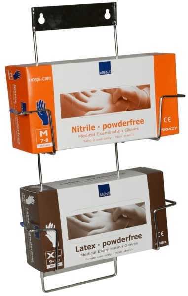 Abena Glove stand Flexi rack 12,5 cm x 260 x 414 mm sidabrinis nerūdijantis plienas 2 dėžutėms (490252)