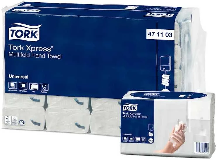 Lapelinis rankšluostinis popierius Tork Xpress Multifold Universal H2 2sl., 23,4 x 21,3 cm (20 vnt.)