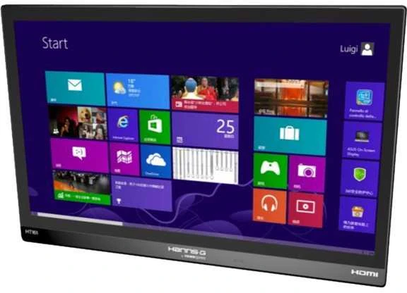 Monitorius Hannspree HT 161 HNB 39,6 cm (15.6") 1366 x 768 pikseliai Juoda „Multi-touch“ Stalo paviršius