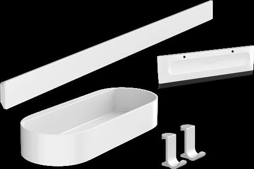 Vonios aksesuarų rinkinys Hansgrohe WallStoris, 27967700, baltas matinis