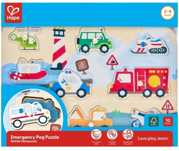 Hape Dėlionė „Avarinės transporto priemonės“