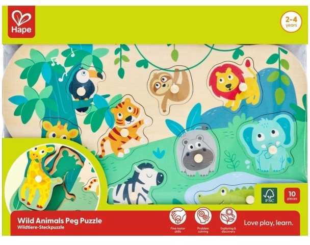 Hape laukinių gyvūnų dėlionė