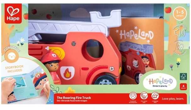 Hape - Riaumojanti gaisrinė mašina su garsu (87-3440)