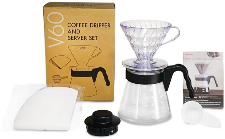 HARIO V60 Craft Coffee lašintuvų rinkinys +serveriai+filtrai