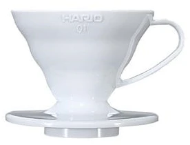 HARIO V60-01 Baltas Ceramic Lašėjimo