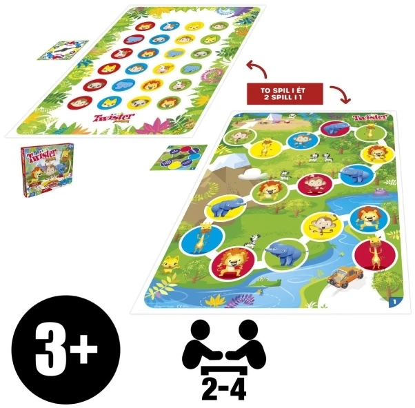 „Hasbro Gaming“ – „Twister Junior“ 2 žaidimai viename (F7478)