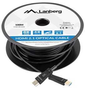 LANBERG HDMI v2.1 8K M/M kabelis 100m optinis AOC