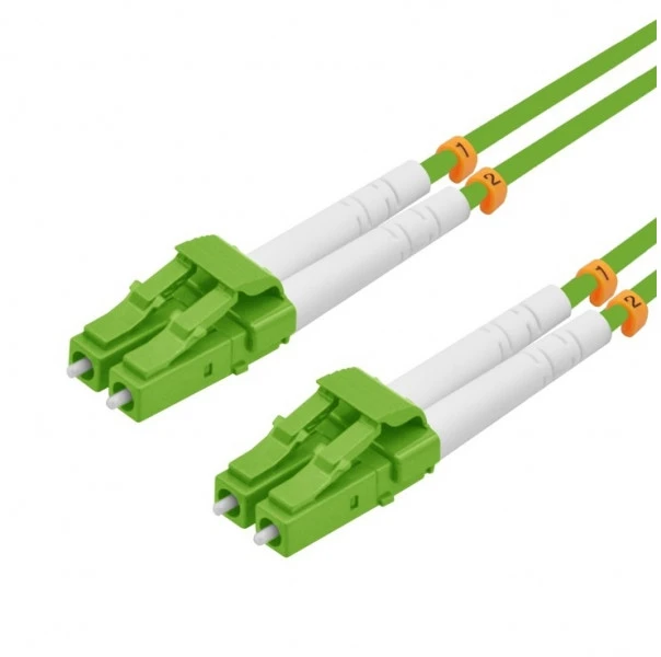 helos LWL Patchkabel OM5 Duplex 2,0mm LC-LC 50/125µm lindgrün 10m LSZH