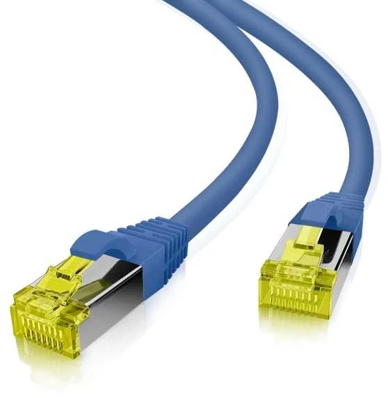 „helos“ jungiamasis kabelis „Cat 6a Superflex S/FTP RJ45“, mėlynas, 30 m, AWG27/7 GHMT