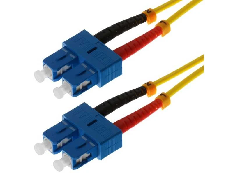 „helos“ optinio pluošto jungiamasis kabelis OS2 duplex 3,0 mm SC-SC 9/125 µm geltonas 5 m LSZH