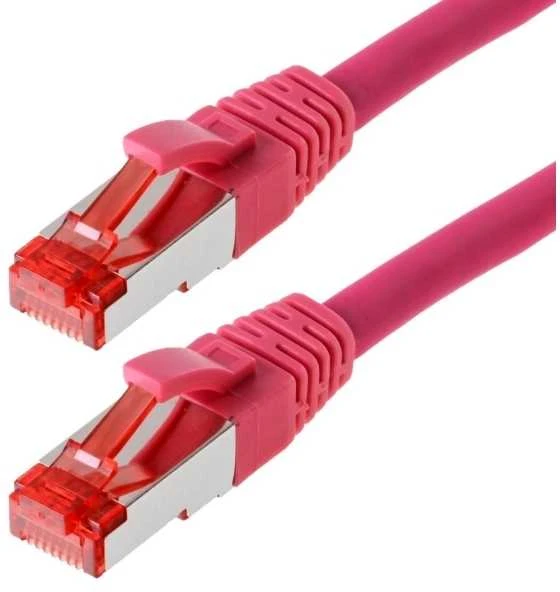 Helos patch cable S/FTP Cat 6 rausvai raudona 15,0m