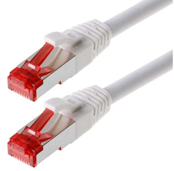 Helos pataisomasis kabelis S/FTP Cat 6 baltas 30,0m