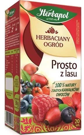 „Herbapol“ ARBATOS SODAS TIESIAI IŠ MIŠKO VAISIŲ IR ŽOLOLIŲ ARBATA SU MIŠKO VAISIŲ SKONIU 20 Vnt. 24953952