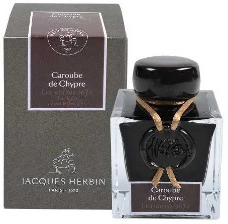 Jacques Herbin Cyber Carob rašalo buteliukas su pakuote