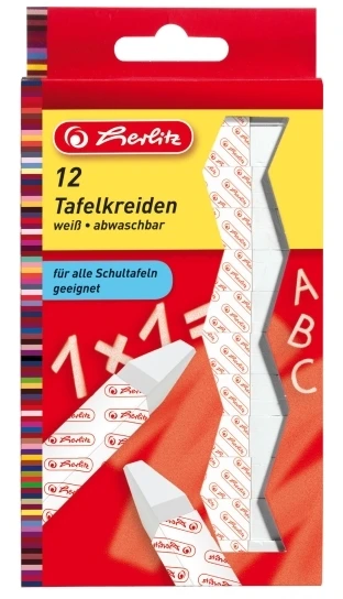 Herlitz Chalk square balta 12 vnt (214018)