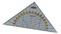 Herlitz geometrijos trikampis plastikas 16 centimetrų, kvadratinis (skaidrus)