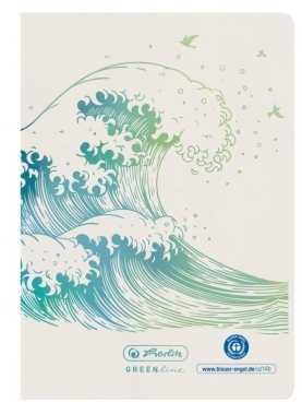 Herlitz Herlitz Notizheft A6 GREENline 32 Bl. liniert Welle