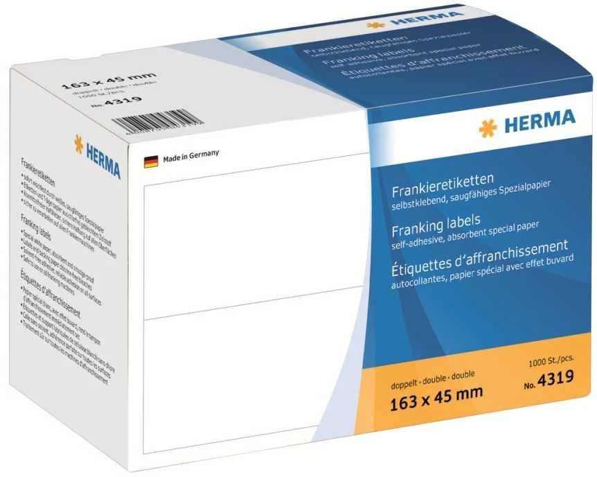 HERMA 4319 lipni etiketė Balta Stačiakampis 1000 vnt