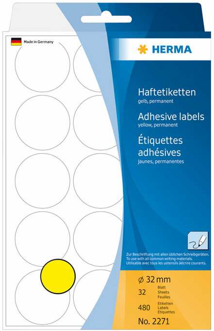 Herma Gelton lipnios etiketės, 32mm 480 vnt - 2271