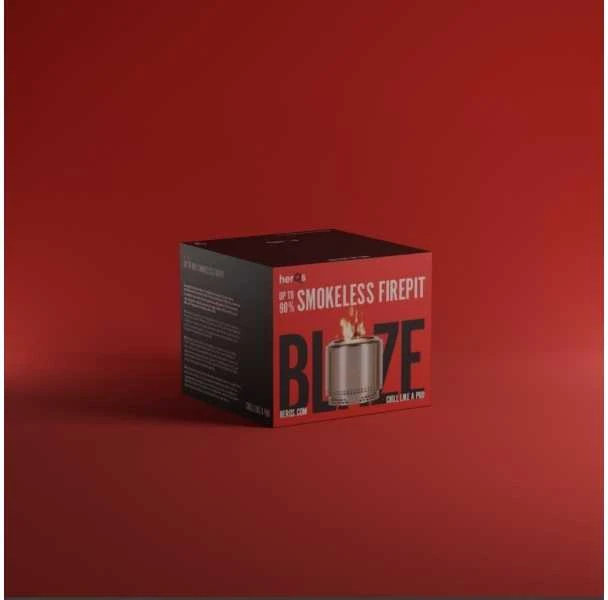 herQs Smokeless FirePit - Blaze - Sidabrinis