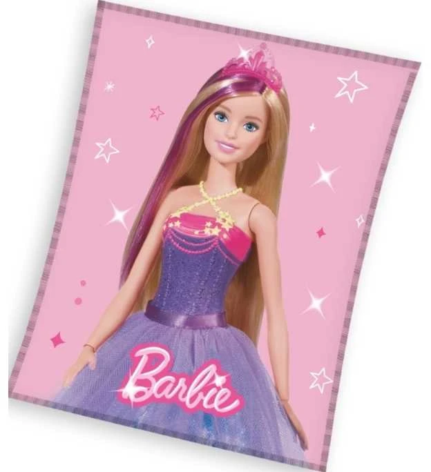 MCU Koc narzuta su mikrofibry 150x200 Barbie lalka rožinė 4173 C23