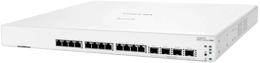 Šakotuvas Hewlett Packard (HP) Aruba Instant On 1960 12XGT 4SFP+, valdomas, L2+, 10G Ethernet (100/1000/10000), viso dvejeto, montuojamas į stelažą, 1U