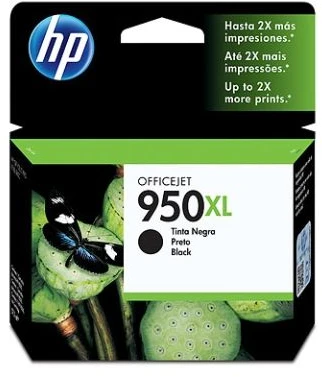 Hewlett Packard (HP) HP 950XL didelio našumo juodas originalus rašalo kasetė, juoda, pigmentinis rašalas, 53 ml, 1 vnt., 1650 puslapiai, vienas paketas