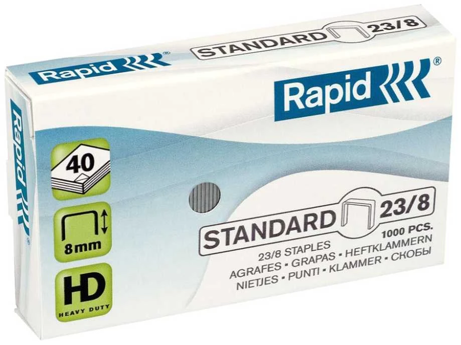 Rapid 23/8 sąsagėlės, 1000 vnt. pakuotė
