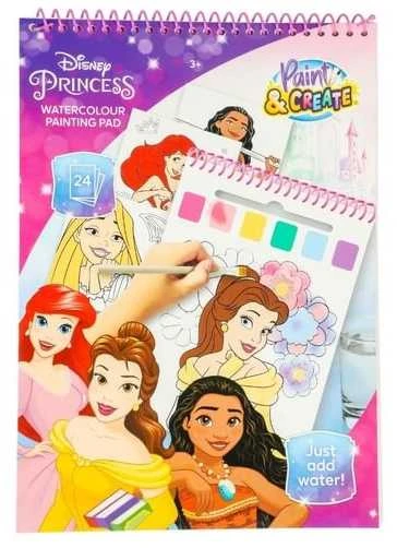 Hisabjoker Ab CANENCO Disney princesių akvarelinių dažų bloknotas